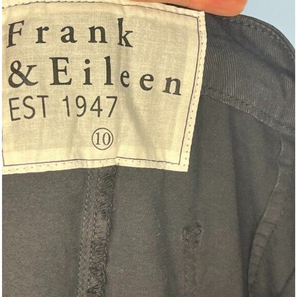 FRANK & EILEEN 10 Blackstone Utility Pants Cotton Twill Crop Pants Washed Black - Picture 3 of 8